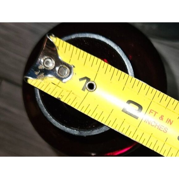 Vintage Cut to Clear Bohemian Vase Ruby Red Glass 10 Inches Tall - Picture 4 of 7